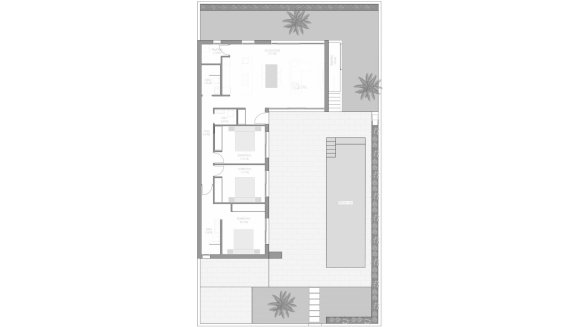 Планировка виллы 3 спальни в ЖК VILLAS ALEJANDRA XIV № 6 (2D)