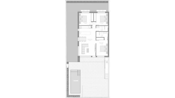 Villa floor plan, 3 bedrooms in VILLAS ALEJANDRA XIV No. 4 (2D)